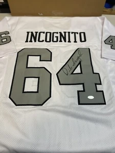 Las Vegas RAIDERS RIchie Incognito #64 SIGNED RUSH JERSEY  JSA RARE - Picture 1 of 2