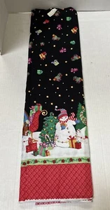 Kimberly Montgomery MBT Cotton Fabric Holiday Snowmen Border 56" W x 3 Yards - Picture 1 of 4