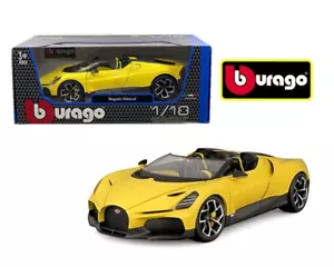 1/18 Bburago Bugatti Mistral Diecast Model Car Yellow 18-11051 YL - Picture 1 of 2