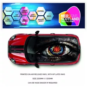 Envoltura de techo impresa para mini o cualquier coche vinilo de liberación de aire CRW040 - Imagen 1 de 1