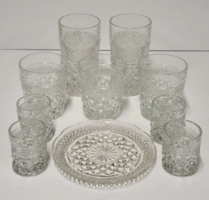 10 pc  Anchor Hocking WEXFORD 2 Tumbler, 3 whiskey, 4 shot glass - Picture 1 of 8