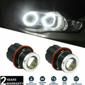 2x80W LED MARKER WHITE LED ANGEL EYES For BMW E60 E39 E53 X5 E65 E66 CANBUS - Picture 1 of 10