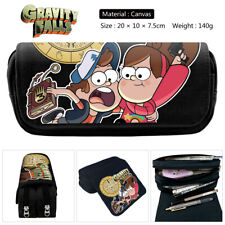 Gravity Falls zipper pencil case canvas student's pen bag make up Storage bag