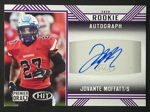 Jovante Moffatt 2020 Sage Hit Premier Draft púrpura novato radiocontrol automático #A27 | MTSU - Imagen 1 de 2