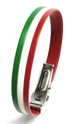 Pulsera de piel bandera de Italia - Imagen 1 de 3