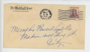 Mr Fancy Cancel The Waltthall Hotel Jackson Mississippi '33 Cvr #4871 - Picture 1 of 2