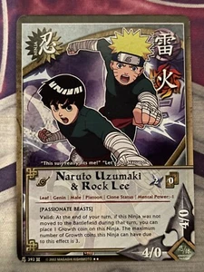 Naruto Collectible Card: Naruto Uzumaki & Rock Lee N-392 - NM - Foto 1 di 2