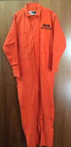 Simpsons SIDESHOW BOB Prison Jail JUMPSUIT Mens Halloween Costume Costplay