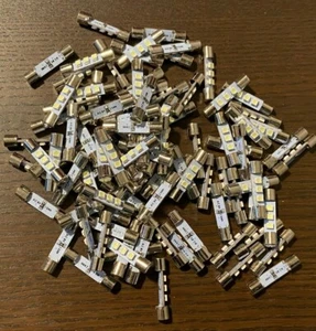 100 New Warm White 8V Fuse Lamp LED Light Bulbs - Marantz Sansui Pioneer Kenwood - Picture 1 of 2