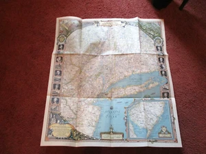 APRIL 1939 THE REACHES OF NYC NEW YORK CITY NATIONAL GEOGRAPHIC MAP - Picture 1 of 9