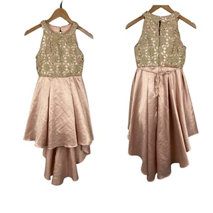 speechless kids dress sz 14 high low princess pink fit and flare - Picture 1 of 7