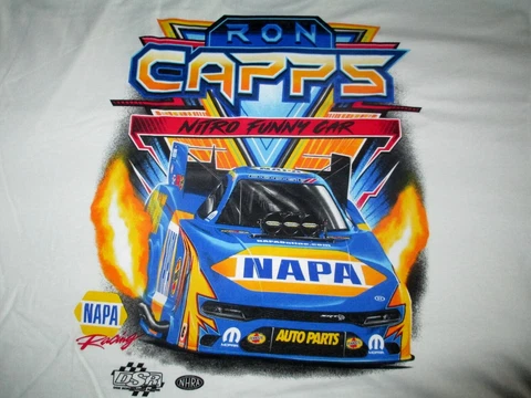 NEW NHRA DRAG RACING Funny Car NAPA Auto Parts  Ron Capps T Shirt, Size 3XL Cover