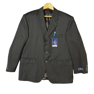 Chaps Wool Suit Jacket Mens 42S 42 S Classic Ralph Lauren Stripe 3 Button NWT - Image 1 of 4