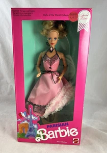 Muñecas Mattel Barbie Parisinas 2da Edición del Mundo Etiqueta Rosa Nuevas en Caja 1990 - Imagen 1 de 11