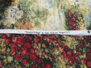Renoir's Village Fabri-Quilt Design Reversible Fabric 2 yards x 44 inches wide - Picture 1 of 10