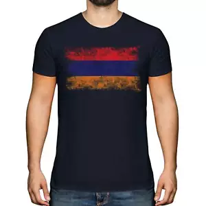 ARMENIA DISTRESSED FLAG MENS T-SHIRT TOP HAYASTÁN FOOTBALL ARMENIAN GIFT SHIRT - Picture 1 of 21