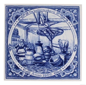 Azulejos de cerámica vintage azul delft azulejo de reproducción raros Países Bajos Holanda - Imagen 1 de 1