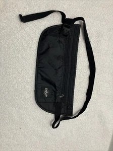 Eagle Creek Travel Gear Fanny Pack Belt Bag Black Nylon Canvas Compartments - Picture 1 of 4