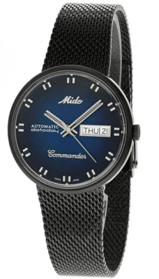 Reloj Hombre MIDO Commander Tono 37MM SS Malla Negra M8429.3.25.11 Foto 1 de 4