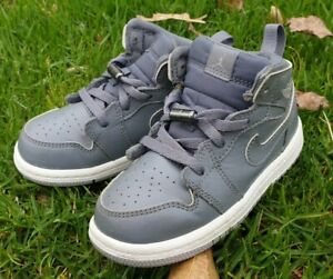 Nike air jordan Grey Toddler High Tops sneaker shoes Sz US 8C UK 7.5 EU 25 14cm