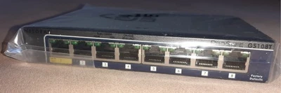 NETNETGEAR Prosafe 8-Port Gigabit Switch GS108T V2 inkl. Netzteil - Bild 1 von 3