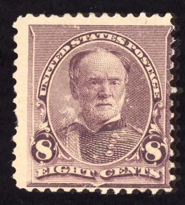 US Scott 225 Usado 8c Lila William Sherman Lote E622 sellos bhmstamps Foto 1 de 2