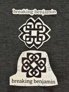 Lote (3) BREAKING BENJAMIN 3/8" a 3 1/4" Banda Logo PEGATINAS Negro ¡RÁPIDO! ¡GRATIS! - Imagen 1 de 1