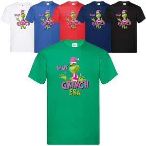 In My Grinch Era Christmas T-Shirt Funny Santa Xmas Holiday Tee Unisex Top - Picture 1 of 7