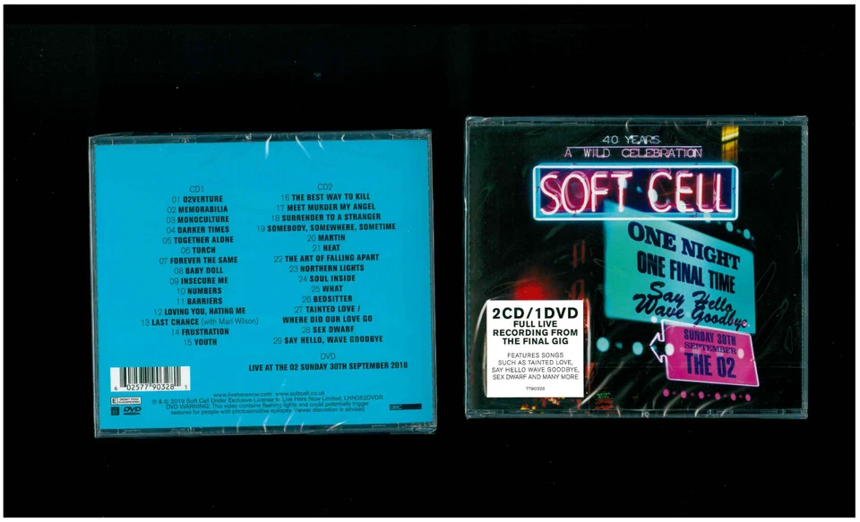 Soft Cell - Say Hello Wave Goodbye - 2 CD + 1 DVD  Live, Special Edition NEU OVP - Bild 1 von 1
