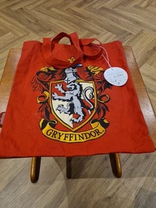 Harry Potter Double Side LOGO Tote Bag Gryffindor Red 35×40cm New With Tags  - Picture 1 of 8