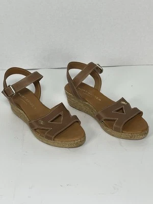 Sandalias de cuña alpargata de cuero marrón tostado Kurt Geiger para mujer 6,5 (eu 37) nuevas sin etiquetas Foto 1 de 4