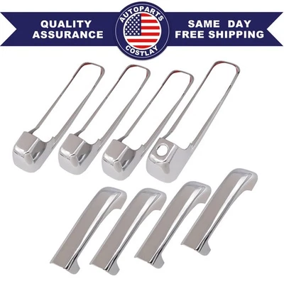 Juego de cubiertas de manija de puerta cromadas para Dodge Ram 1500/2500 3500 4 puertas 2009-2018 sin PSK Foto 1 de 4