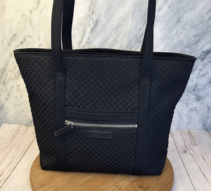 Vera Bradley Clásico Negro Acolchado Microfibra Bolso de Mano Monedero Bolso de Mano Mujer - Imagen 1 de 14