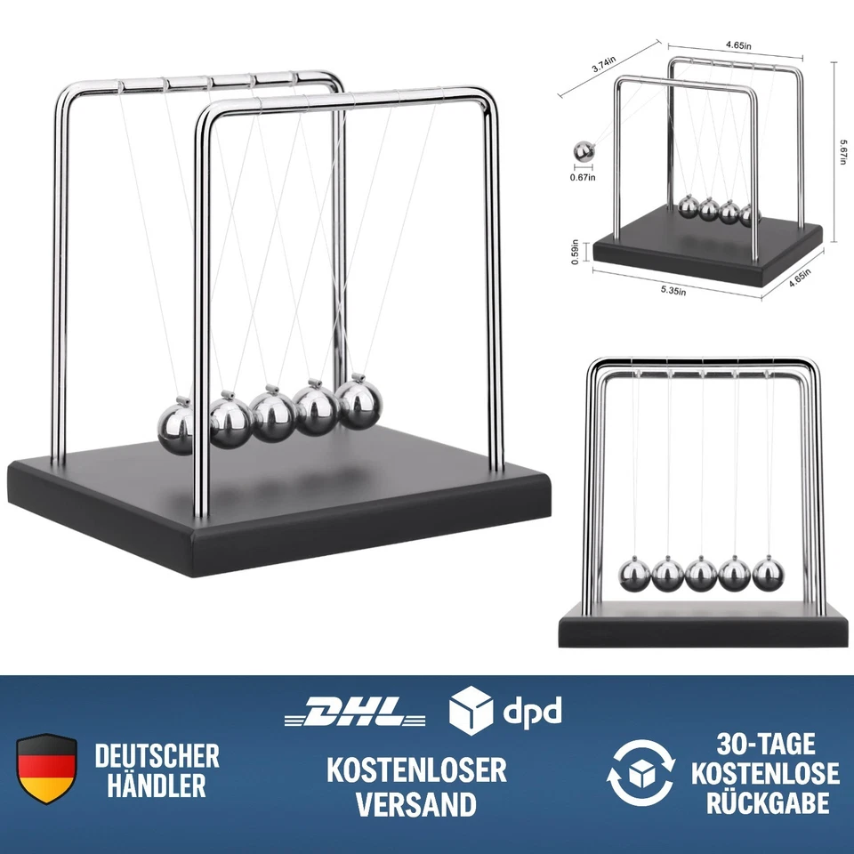 Newton Cradle Balance Balls Wissenschaft Physik Gadget Desktop Dekoration Kin...