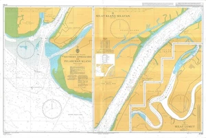 Admiralität 2153 Südliche Annäherungen Pelabuhan Klang Malakka Straße Karte Kartenwand - Bild 1 von 7
