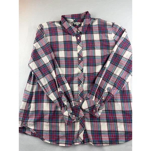Talbots Womens Plaid Button Up Shirt Long Sleeve Casual Cotton XL - Picture 1 of 8