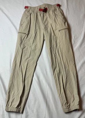Patagonia Outdoor Everyday Pants Hiking Woven Pants Tan Khaki Belt Men's XS NICE - Image 1 of 4