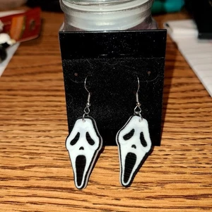 Pendientes cara grito Halloween - Imagen 1 de 1