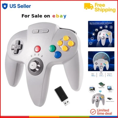 Wireless N64 Controller for Switch PC MAC 16 Buttons Ergonomic Retro Gaming - Image 1 of 4