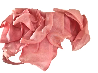 Vintage Pink 1950s Hat Unfinished Millinery Project Chiffon Fabric Material - image 1 of 4