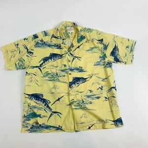 Sunset Breeze Casual Shirt Mens XL Yellow Merlin Design - Picture 1 of 6