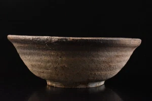F2969: Japanese Old Seto-ware Youhen pattern TEA BOWL Chawan Monkey Tea Ceremony - Picture 1 of 8
