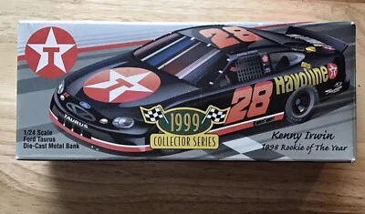 Kenny Irwin Texaco Collector Series Die Cast Bank 1999 escala 1:24 nuevo en caja coche de novato Foto 1 de 3