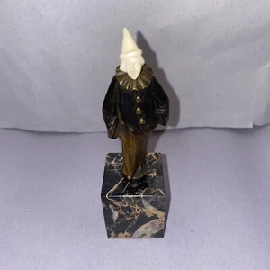 "Julius Paul Schmidt-Felling" Pierrot Bronze Marmor Sockel Skulptur - Bild 1 von 22