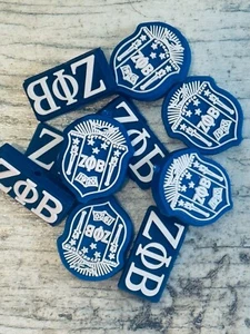 ZOB Zeta Phi Beta Schwesternschaft Silikon Fokale Perle | Göttliche Neun | Griechisches Leben - Bild 1 von 3