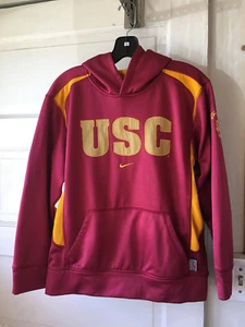 Pullover Hoodie USC Trojans Nike Boys L 16/18 Polyester - Picture 1 of 5