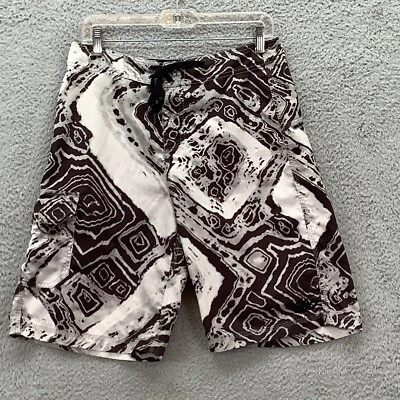 NIKE 6.0 BOARD SHORTS Men's 30 M Medium Gray Black Swim Trunks Swim Beach Surf - Image 1 of 4