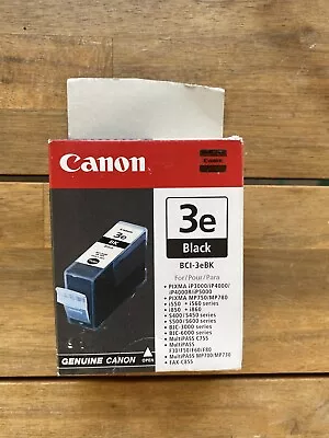 Genuine Canon 3e BCI-3eBK Black Ink Cartridge - NEW - SEALED  - Image 1 of 2