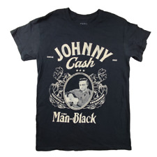 Official Johnny Cash The Man In Black T Shirt Size S Navy Music Graphic Tee