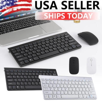 Mini Wireless Keyboard & Mouse Set Waterproof 2.4G for Mac Apple PC Computer US - Image 1 of 4